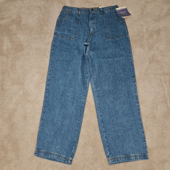 2 NWT Faded Glory Blue Jeans Size 12 No Waist Modern Style Looser Fit Medium - Picture 7 of 11